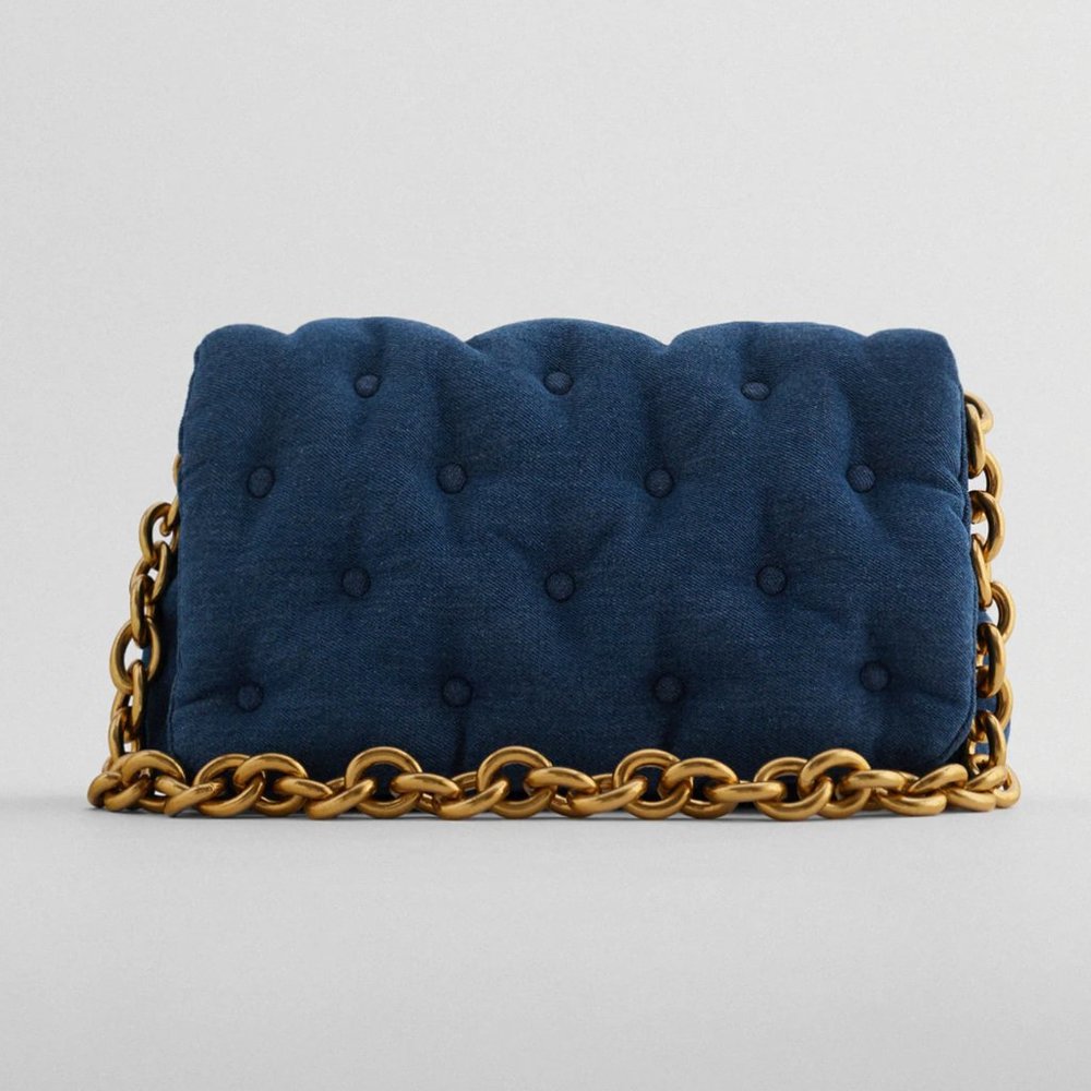COPY - ZARA QUILTED DENIM BAG